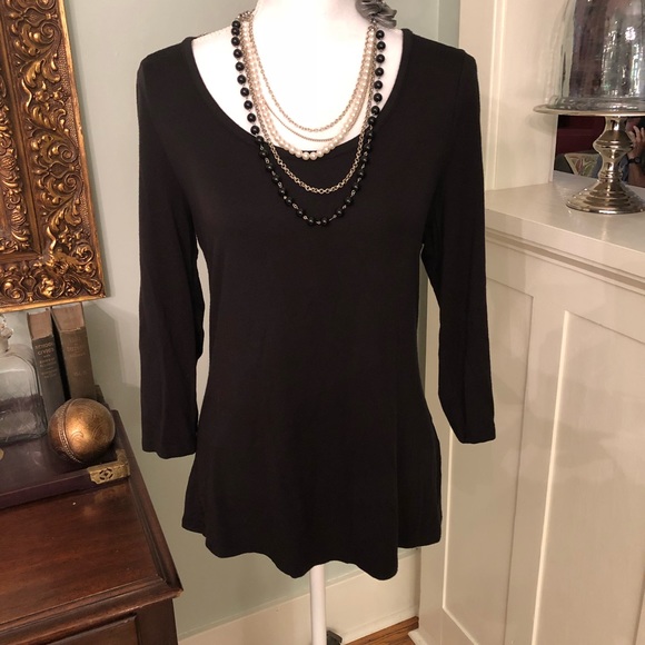 Tahari Tops - Tahari Black Long Sleeve Shirt Stretchy Top